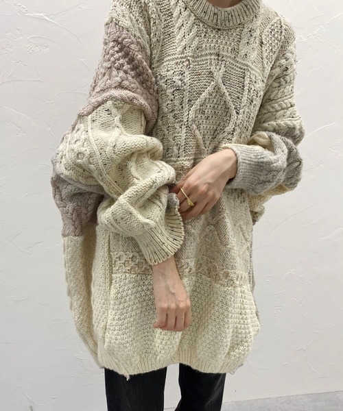 CAPRICIEUX LE'MAGE（カプリシューレマージュ）の「【Sunny Side Up/サニーサイドアップ】リメイクニット（ニット/セーター・レディース・アイボリー・FREE）」の8枚目の写真