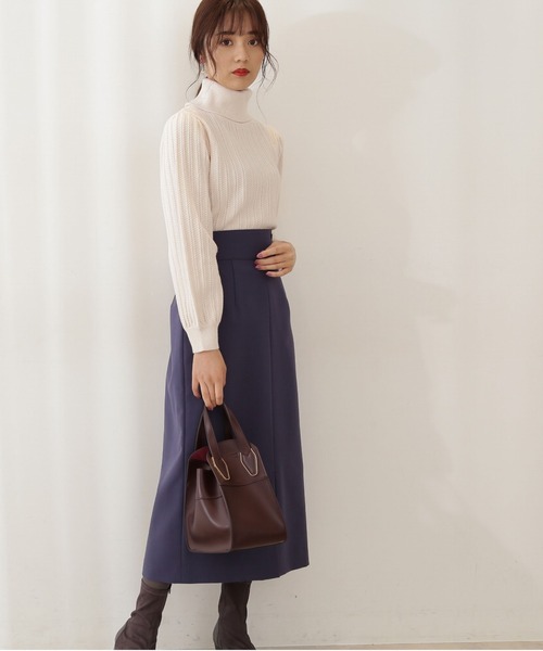 PROPORTION BODY DRESSING（プロポーションボディドレッシング）の「ボリュームスリーブアイレットＫＴ / 1211270106（ニット/セーター・レディース・パープル/オフホワイト/パープル系その他・FREE）」の6枚目の写真