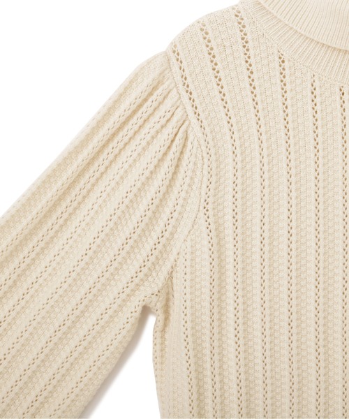 PROPORTION BODY DRESSING（プロポーションボディドレッシング）の「ボリュームスリーブアイレットＫＴ / 1211270106（ニット/セーター・レディース・パープル/オフホワイト/パープル系その他・FREE）」の17枚目の写真