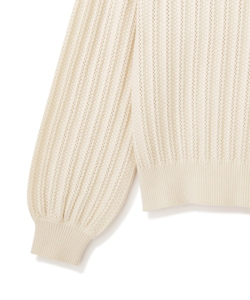 PROPORTION BODY DRESSING（プロポーションボディドレッシング）の「ボリュームスリーブアイレットＫＴ / 1211270106（ニット/セーター・レディース・パープル/オフホワイト/パープル系その他・FREE）」の18枚目の写真