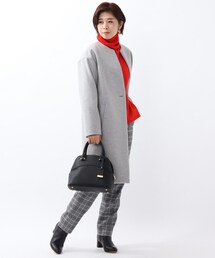 ✨美品✨UNTITLED メイユールカシミヤ ノーカラーコート グレージュ L 61144068_b_12_215.jpg