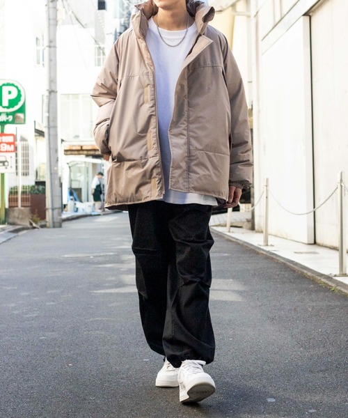 WEGO(ウィゴー)の「WEGO/ボリュームネックパデッドジャケット(ダウンジャケット/コート・メンズ・ブラック/ベージュ・MEDIUM/LARGE)」の13枚目の写真