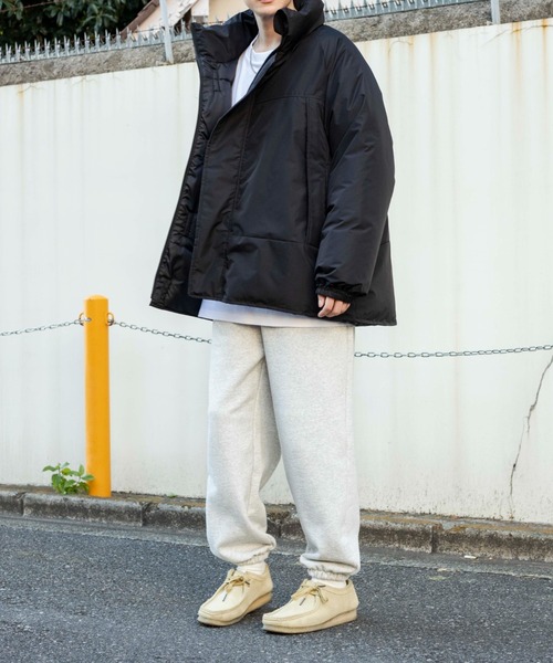 WEGO(ウィゴー)の「WEGO/ボリュームネックパデッドジャケット(ダウンジャケット/コート・メンズ・ブラック/ベージュ・MEDIUM/LARGE)」の10枚目の写真