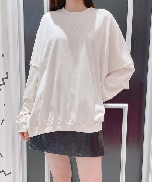 lilLilly（リルリリー）の「エンブロイダリースウェットトップス