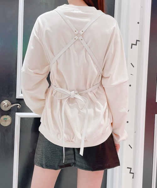 lilLilly（リルリリー）の「エンブロイダリースウェットトップス（スウェット・レディース・ブラック/ピンク/ブルー/アイボリー・FREE）」の16枚目の写真