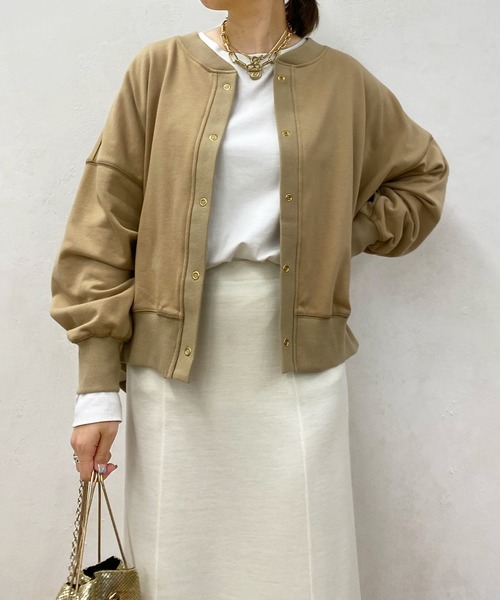 DouDou（ドゥドゥ）の「【WEB限定】リブ切替ドルマンカーディガン（カーディガン/ボレロ・レディース・チャコールグレー/ベージュ/アイボリー・FREE）」の11枚目の写真