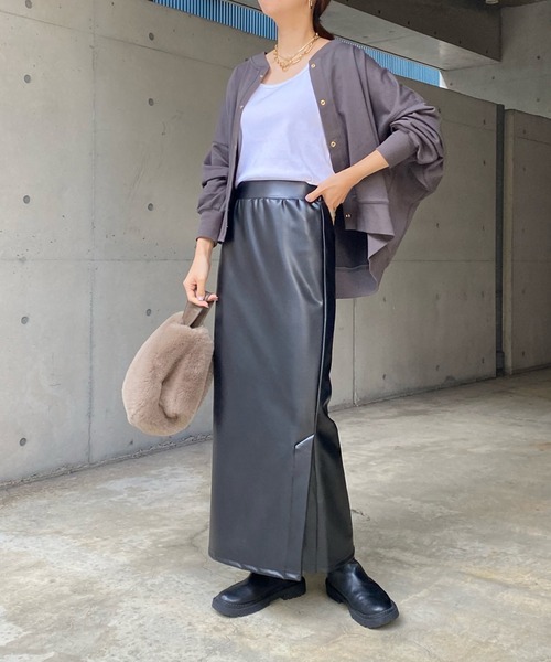 DouDou（ドゥドゥ）の「【WEB限定】リブ切替ドルマンカーディガン（カーディガン/ボレロ・レディース・チャコールグレー/ベージュ/アイボリー・FREE）」の18枚目の写真