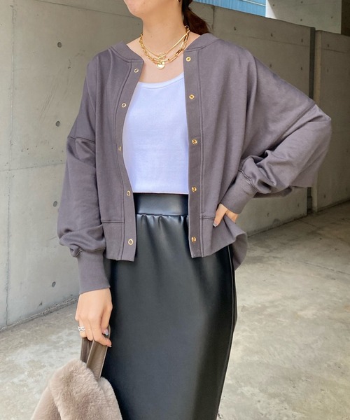 DouDou（ドゥドゥ）の「【WEB限定】リブ切替ドルマンカーディガン（カーディガン/ボレロ・レディース・チャコールグレー/ベージュ/アイボリー・FREE）」の19枚目の写真