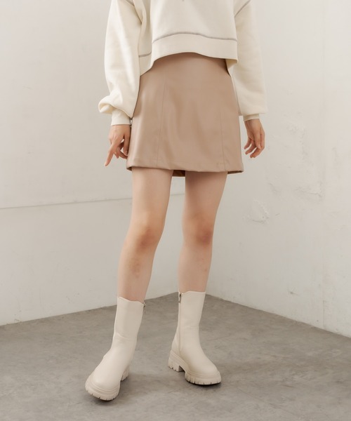 OLIVE des OLIVE（オリーブデオリーブ）の「スタイルアップミニスカート（スカート・レディース・ベージュ/ブラウン/グレー・FREE）」の8枚目の写真