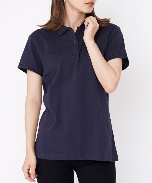 GIORDANO（ジョルダーノ）の「[ GIORDANO ] 抗菌ストレッチフラット半袖ポロシャツ（ポロシャツ・レディース・ホワイト/ブラック/ブルー・X-LARGE/LARGE/MEDIUM/SMALL）」の3枚目の写真