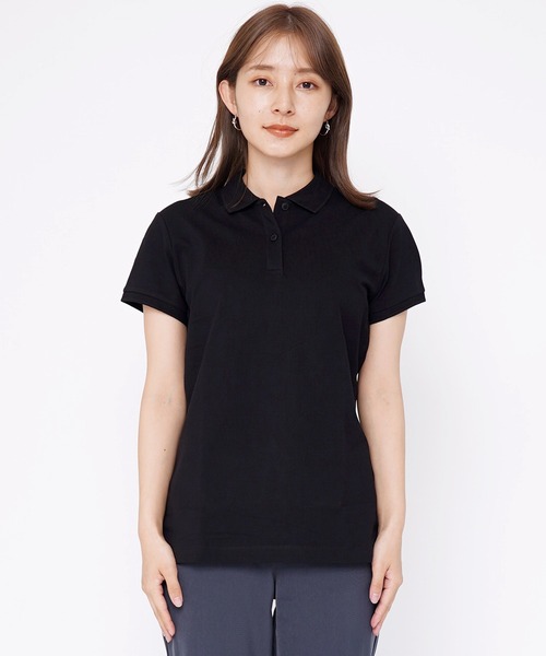 GIORDANO（ジョルダーノ）の「[ GIORDANO ] 抗菌ストレッチフラット半袖ポロシャツ（ポロシャツ・レディース・ホワイト/ブラック/ブルー・X-LARGE/LARGE/MEDIUM/SMALL）」の13枚目の写真