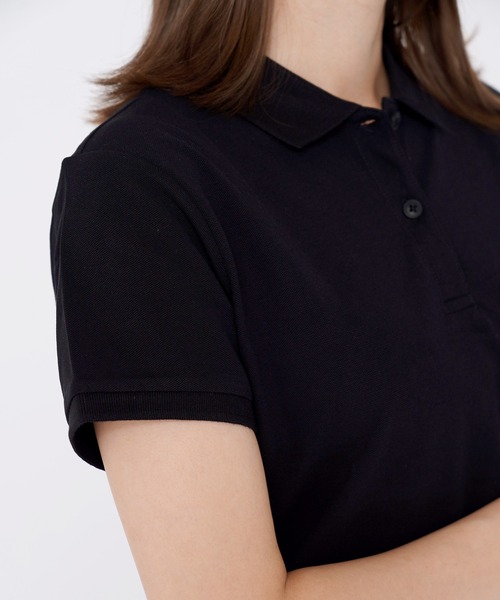 GIORDANO（ジョルダーノ）の「[ GIORDANO ] 抗菌ストレッチフラット半袖ポロシャツ（ポロシャツ・レディース・ホワイト/ブラック/ブルー・X-LARGE/LARGE/MEDIUM/SMALL）」の17枚目の写真