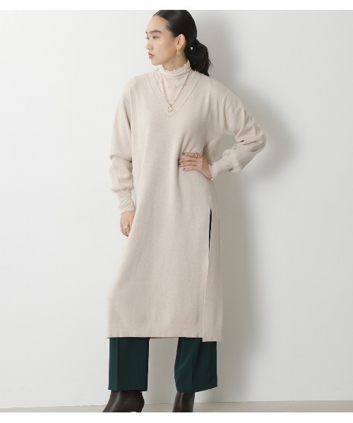 おトク ロングスリットニットワンピース ワンピース Crie Conforto クリーコンフォルト のファッション セレクトアイテム Arenatheatre Net