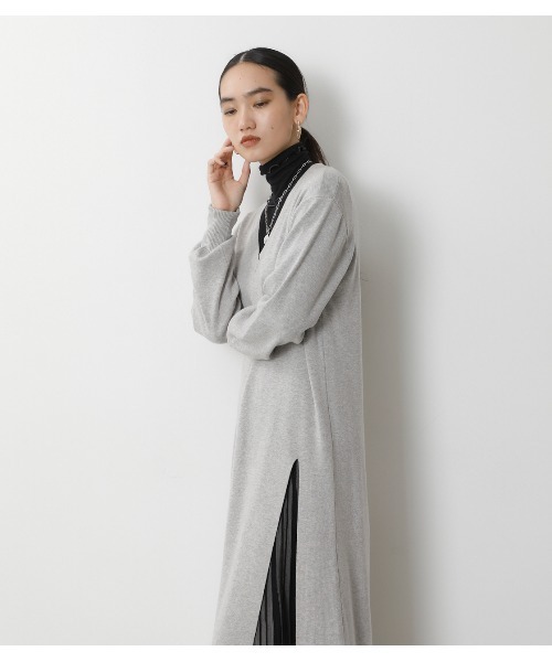 おトク ロングスリットニットワンピース ワンピース Crie Conforto クリーコンフォルト のファッション セレクトアイテム Arenatheatre Net