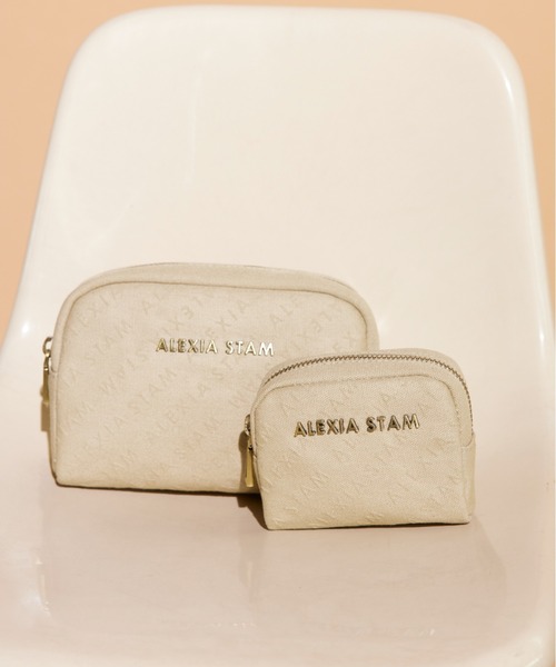 ALEXIA STAM(アリシアスタン)の「Embossed Logo Small Pouch/エンボスロゴスモールポーチ(ポーチ・レディース・ブラウン/ベージュ・FREE)」の10枚目の写真