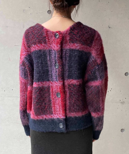 CAPRICIEUX LE'MAGE（カプリシューレマージュ）の「チェック2WAYカーディガン（カーディガン/ボレロ・レディース・ブラウン/レッド・FREE）」の7枚目の写真