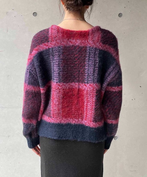 CAPRICIEUX LE'MAGE（カプリシューレマージュ）の「チェック2WAYカーディガン（カーディガン/ボレロ・レディース・ブラウン/レッド・FREE）」の10枚目の写真