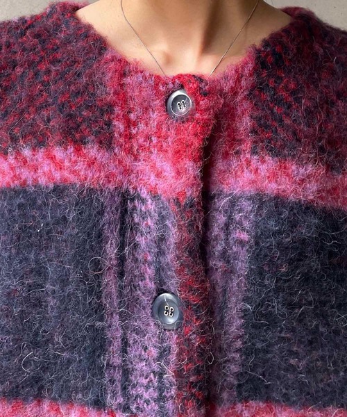 CAPRICIEUX LE'MAGE（カプリシューレマージュ）の「チェック2WAYカーディガン（カーディガン/ボレロ・レディース・ブラウン/レッド・FREE）」の11枚目の写真