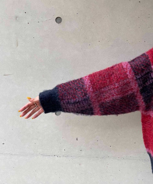 CAPRICIEUX LE'MAGE（カプリシューレマージュ）の「チェック2WAYカーディガン（カーディガン/ボレロ・レディース・ブラウン/レッド・FREE）」の12枚目の写真