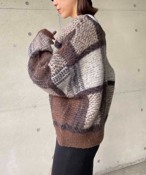 CAPRICIEUX LE'MAGE（カプリシューレマージュ）の「チェック2WAYカーディガン（カーディガン/ボレロ・レディース・ブラウン/レッド・FREE）」の15枚目の写真