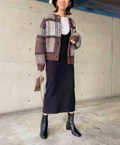 CAPRICIEUX LE'MAGE（カプリシューレマージュ）の「チェック2WAYカーディガン（カーディガン/ボレロ・レディース・ブラウン/レッド・FREE）」の19枚目の写真