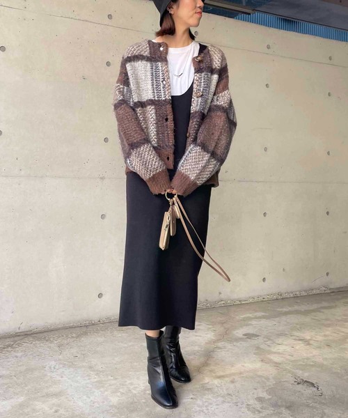 CAPRICIEUX LE'MAGE（カプリシューレマージュ）の「チェック2WAYカーディガン（カーディガン/ボレロ・レディース・ブラウン/レッド・FREE）」の20枚目の写真