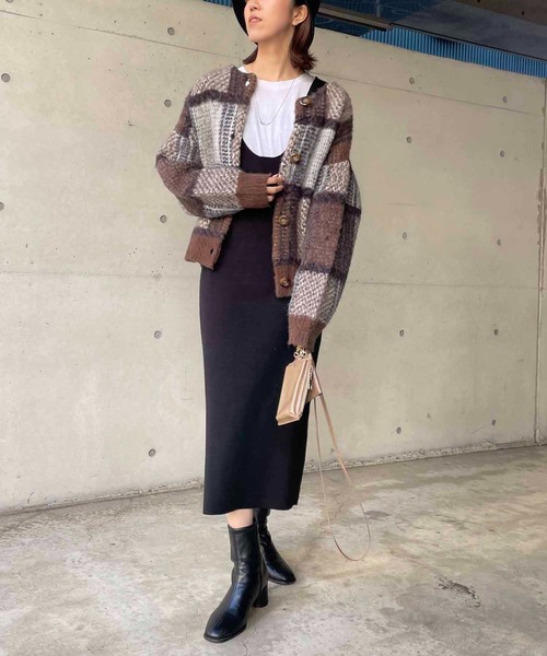 CAPRICIEUX LE'MAGE（カプリシューレマージュ）の「チェック2WAYカーディガン（カーディガン/ボレロ・レディース・ブラウン/レッド・FREE）」の21枚目の写真