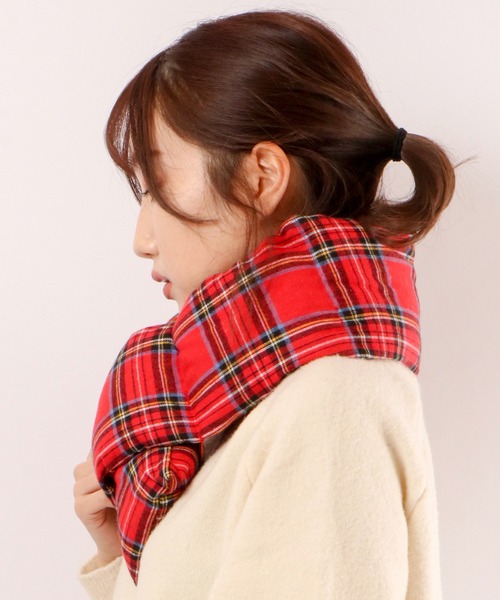 FUNALIVE（ファンアライブ）の「チェックティペット（ネックウォーマー/スヌード・メンズ・ネイビー/レッド/グリーン・FREE）」の11枚目の写真
