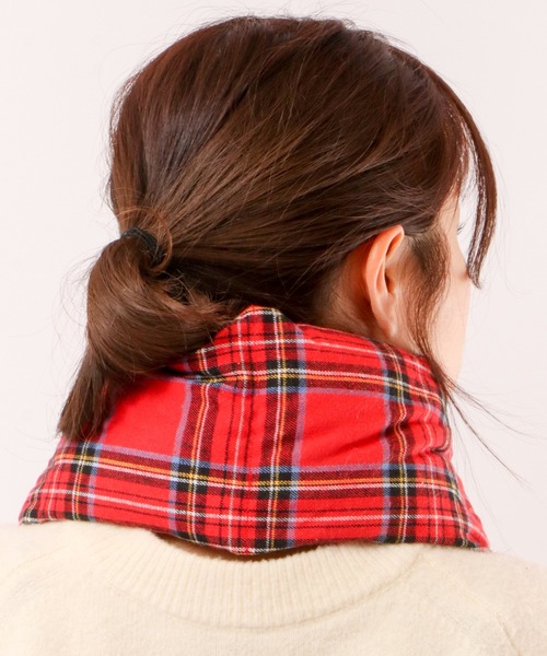 FUNALIVE（ファンアライブ）の「チェックティペット（ネックウォーマー/スヌード・メンズ・ネイビー/レッド/グリーン・FREE）」の12枚目の写真