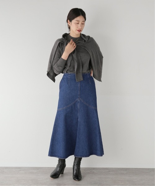 VERMEIL par iena(ヴェルメイユパーイエナ)の「《追加》デニムWステッチスカート(デニムスカート・レディース・ネイビー・36/38/40)」の13枚目の写真