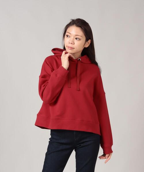 To b. by agnes b.（トゥービーバイアニエスベー）の「WS44 HOODIE マカロンカラーフーディー（パーカー・レディース・レッド・40/38）」の4枚目の写真