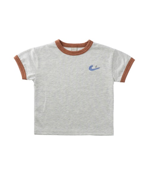 DILASH(ディラッシュ)の「接触冷感ポイント刺繍Tシャツ(Tシャツ/カットソー・キッズ・グレー/ブルー/グリーン/チャコール・90/100/110/120/80/130/140)」の2枚目の写真