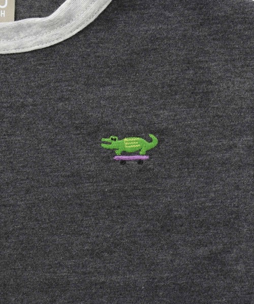 DILASH(ディラッシュ)の「接触冷感ポイント刺繍Tシャツ(Tシャツ/カットソー・キッズ・グレー/ブルー/グリーン/チャコール・90/100/110/120/80/130/140)」の10枚目の写真