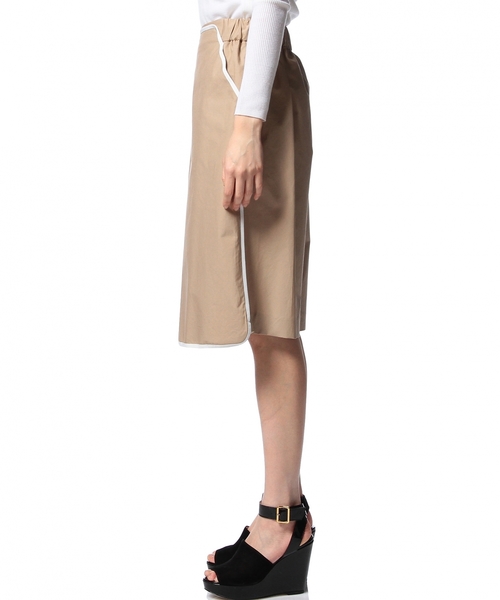 ASTRAET（アストラット）の「ASTRAET(アストラット) コットンパイピング8分丈ワイドパンツ◆（その他パンツ・レディース・ブラック/ベージュ・0/1）」の5枚目の写真