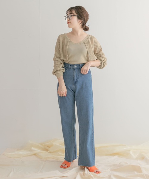 ITEMS URBANRESEARCH(アイテムズ アーバンリサーチ)の「デニムストレートパンツ(デニムパンツ・レディース・アイボリー/インディゴブルー/ブラック・MEDIUM/SMALL)」の17枚目の写真