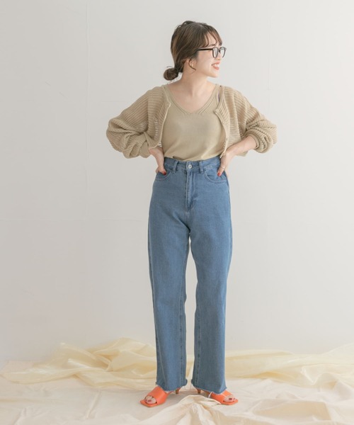 ITEMS URBANRESEARCH(アイテムズ アーバンリサーチ)の「デニムストレートパンツ(デニムパンツ・レディース・アイボリー/インディゴブルー/ブラック・MEDIUM/SMALL)」の18枚目の写真