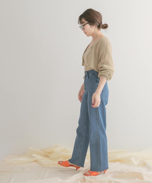 ITEMS URBANRESEARCH(アイテムズ アーバンリサーチ)の「デニムストレートパンツ(デニムパンツ・レディース・アイボリー/インディゴブルー/ブラック・MEDIUM/SMALL)」の19枚目の写真