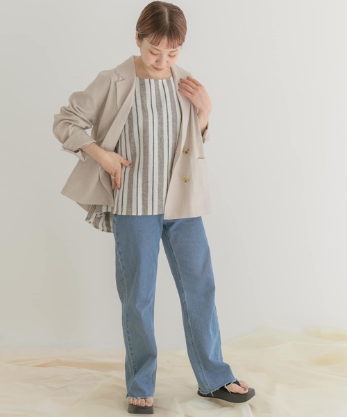 ITEMS URBANRESEARCH(アイテムズ アーバンリサーチ)の「デニムストレートパンツ(デニムパンツ・レディース・アイボリー/インディゴブルー/ブラック・MEDIUM/SMALL)」の22枚目の写真