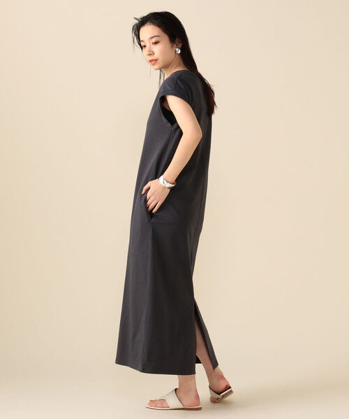 Demi-LuxeBEAMS AK+1【新品】フレンチスリーブ カットソーワンピ Demi-Luxe BEAMS（デミルクス ビームス）の「AK+1 / フレンチ
