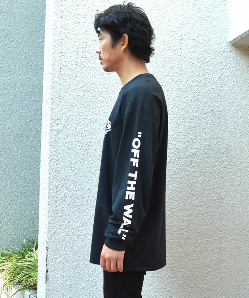 VANS（バンズ）の「別注：VANS/ヴァンズ OTW&Checker L/S T-Shirts ロゴプリントロンT 袖プリント（Tシャツ/カットソー・メンズ・ホワイト/ブラック/ピンク/ブルー・S/M/L）」の6枚目の写真