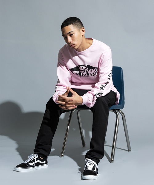 VANS（バンズ）の「別注：VANS/ヴァンズ OTW&Checker L/S T-Shirts ロゴプリントロンT 袖プリント（Tシャツ/カットソー・メンズ・ホワイト/ブラック/ピンク/ブルー・S/M/L）」の21枚目の写真