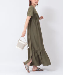 ◇【WEB限定】布帛切り替えティアードカットワンピース