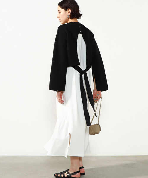 NOLLEY’S(ノーリーズ)の「◇【WEB限定】布帛切り替えティアードカットワンピース(ワンピース・レディース・ブラック/オフホワイト/オリーブ/インディゴブルー・FREE)」の8枚目の写真