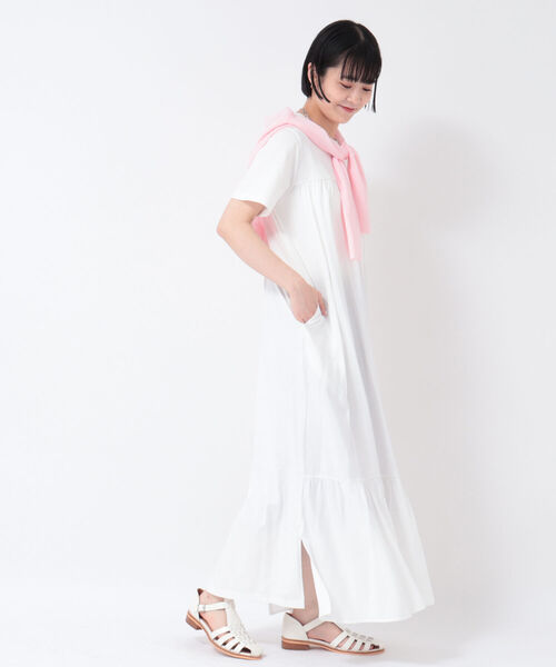 NOLLEY’S(ノーリーズ)の「◇【WEB限定】布帛切り替えティアードカットワンピース(ワンピース・レディース・ブラック/オフホワイト/オリーブ/インディゴブルー・FREE)」の9枚目の写真