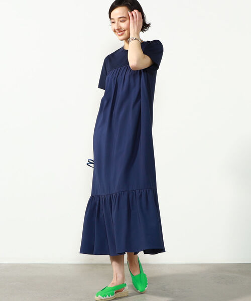 NOLLEY’S(ノーリーズ)の「◇【WEB限定】布帛切り替えティアードカットワンピース(ワンピース・レディース・ブラック/オフホワイト/オリーブ/インディゴブルー・FREE)」の22枚目の写真