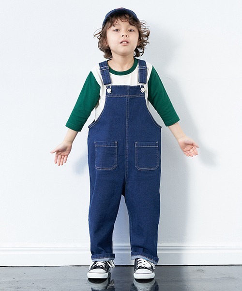 b・ROOM（ビールーム）の「オーバーオール（サロペット/オーバーオール・キッズ・ネイビー/ブルー・100cm/120cm/110cm/90cm/130cm）」の14枚目の写真