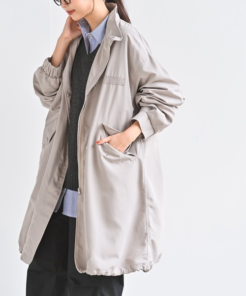 rps(アールピーエス)の「オーバースタンドモッズコート(モッズコート・レディース・ブラック/カーキ/グレイッシュベージュ・M)」の3枚目の写真