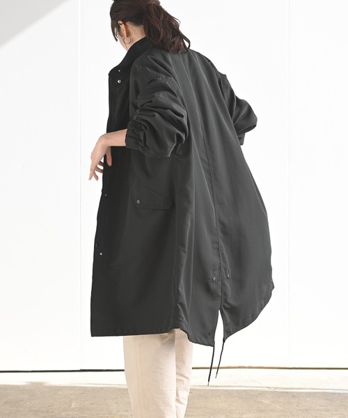 rps(アールピーエス)の「オーバースタンドモッズコート(モッズコート・レディース・ブラック/カーキ/グレイッシュベージュ・M)」の7枚目の写真