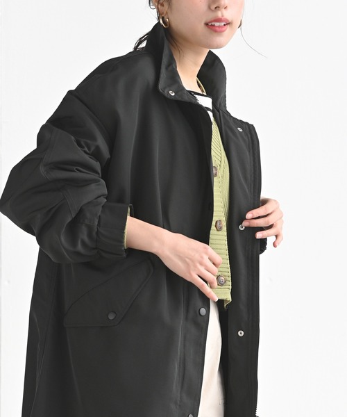 rps(アールピーエス)の「オーバースタンドモッズコート(モッズコート・レディース・ブラック/カーキ/グレイッシュベージュ・M)」の8枚目の写真