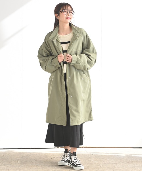rps(アールピーエス)の「オーバースタンドモッズコート(モッズコート・レディース・ブラック/カーキ/グレイッシュベージュ・M)」の20枚目の写真